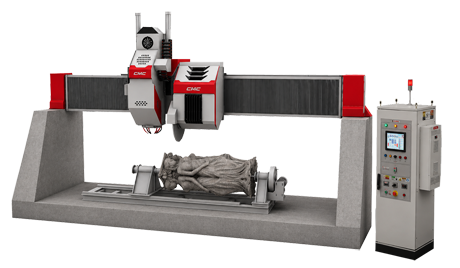 دستگاه CNC سنگ روتاری سه محور افقی مجهز به دیسک خشن تراش
